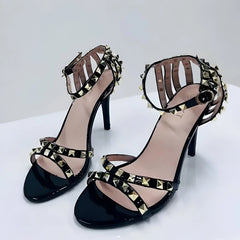 Black Studded Stiletto Heels