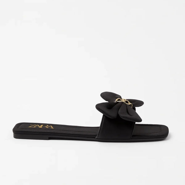 Luxe Satin Bow Slides