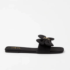Luxe Satin Bow Slides