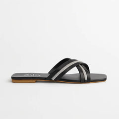 ZARA Rhinestone Fancy Slippers