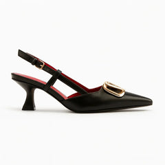 Designer Gold Slingback Heels