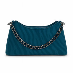 Chic Metal Zip Shoulder Bag