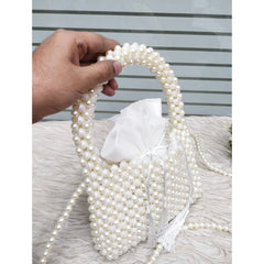 Elegant White Pearl Purse