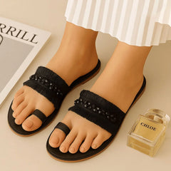 Embellished Fringe Flats