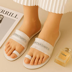 Embellished Fringe Flats