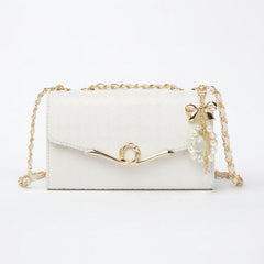 Imported Chain-Belt Crossbody Bag