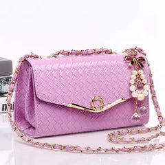 Imported Chain-Belt Crossbody Bag