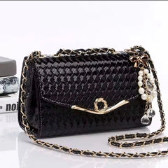 Imported Chain-Belt Crossbody Bag