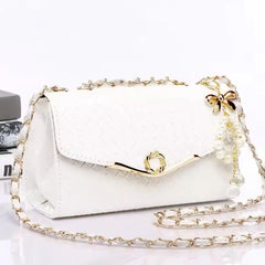 Imported Chain-Belt Crossbody Bag
