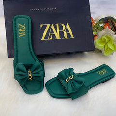 Luxe Satin Bow Slides