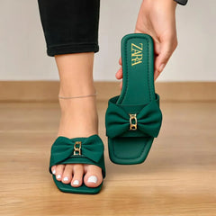 Luxe Satin Bow Slides