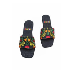 Black Formal Embroidered Flats