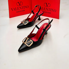 Designer Gold Slingback Heels