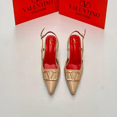 Designer Gold Slingback Heels