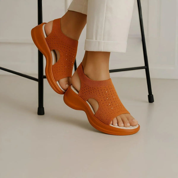 Trendy Knit Slip-On Sandals