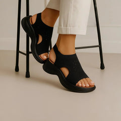 Trendy Knit Slip-On Sandals