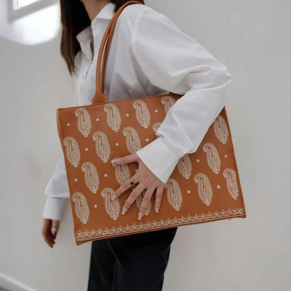 Zellbury Embroidered PU Tote