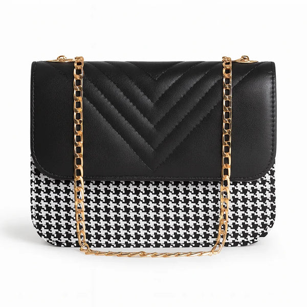 Zellbury Houndstooth Shoulder Bag