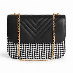 Zellbury Houndstooth Shoulder Bag