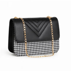 Zellbury Houndstooth Shoulder Bag